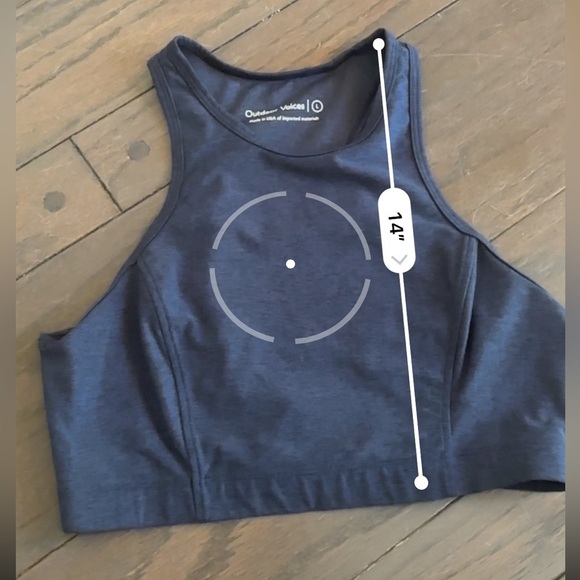 Outdoor Voices Athena crop top navy crop top bra size large - Picture 5 of 6